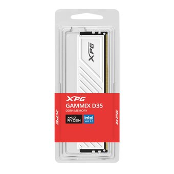  ОЗУ ADATA XPG Gammix D35 RGB Gaming Memory AX4U320016G16A-SWHD35 16GB DDR4 3200 U-DIMM CL 16-20-20, white 