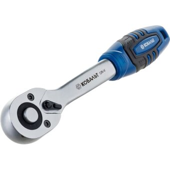  Трещоточная рукоятка Кобальт 3/8" 195 мм (244-094) изогнутая рукоятка/72 зуба 