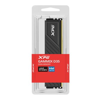  ОЗУ ADATA XPG Gammix D35 RGB Gaming Memory AX4U320016G16A-SBKD35 16GB DDR4 3200 U-DIMM CL 16-20-20, black 
