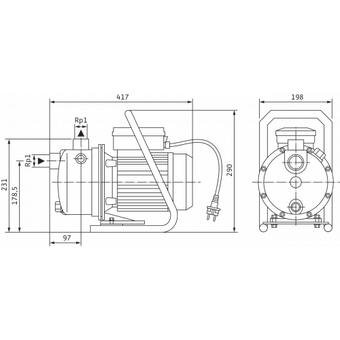  Насос Wilo WJ 204 EM (4144401) поверхностный (1/21) 