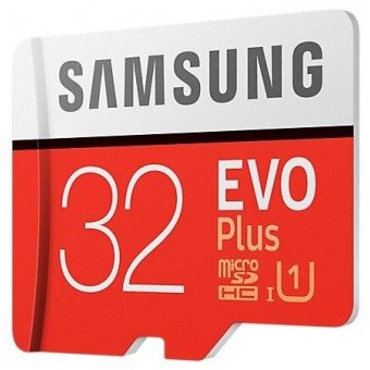  Карта памяти Samsung microSDHC 32GB EVO Plus Class10 UHS-I, w/adapter (MB-MC32GA/RU) 