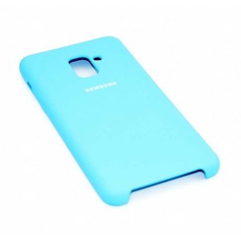  Чехол Silicone case для Samsung Galaxy A8 plus (2018) голубой 