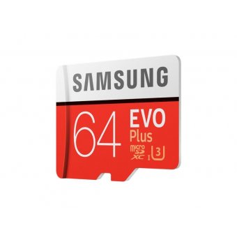  Карта памяти Samsung microSDHC 64GB EVO Plus Class10 UHS-I, w/adapter 