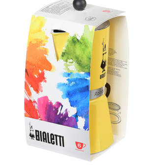  Кофеварка Bialetti Rainbow 0.24л алюминий желтый (4983) 