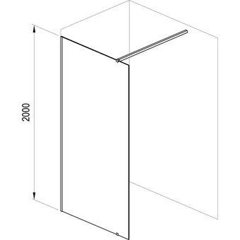  Душевое ограждение RAVAK ST Walk-In Wall GW9WG0300Z1 черный 