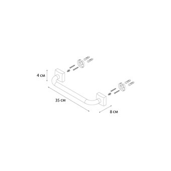  Поручень для ванной FIXSEN Kvadro FX-61317B 35 см 