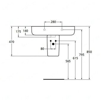 Полупьедестал Ideal Standard Connect E797401 
