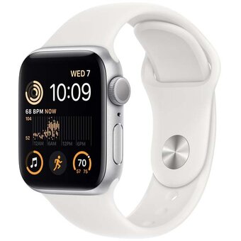  Часы Apple Watch SE (2022) 40mm SM Silver Alum Case/White Sport Band MNT93LL/A A2722 194253209430 