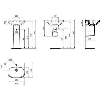  Пьедестал для раковин Ideal Standard T471201 