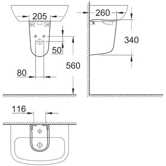  Полупьедестал Grohe Bau Ceramic 39426000 