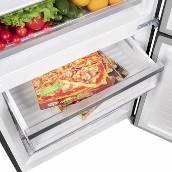  Холодильник Maunfeld MFF1857NFSB черный 