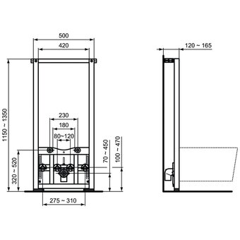  Инсталляция для биде Ideal Standard Prosys R016267 