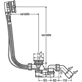  Слив-перелив Viega Simplex 728014 