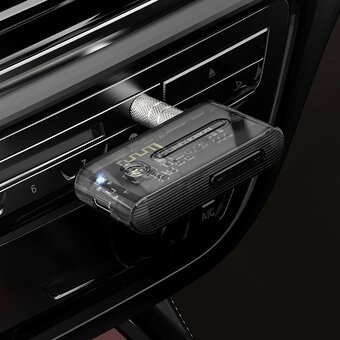  Трансмиттер BOROFONE BC46 Gratified Transparent Discovery Edition Car AUX BT Receiver (черный) 