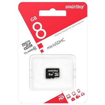  Карта памяти Smartbuy MicroSDHC 8GB Сlass10 