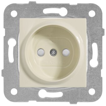  Розетка силовая Panasonic Karre Plus (WKTT02112BG) защитн. шторк. мех.+лиц.  панель. бежевый 