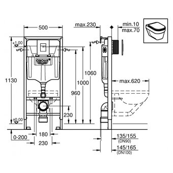  Инсталляция для унитаза Grohe Rapid SL 38772001 