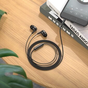  Наушники HOCO M97 Enjoy universal earphones with mic, black 
