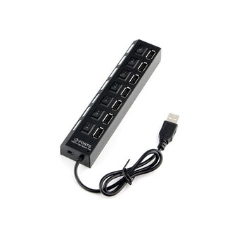  USB-концентратор Gembird UHB-U2P7-02, 7 портов, USB2.0, питание, блистер 