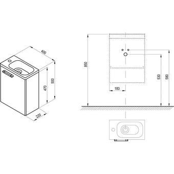  Tумба под умывальник Ravak Chrome 400 SDU X000000538 белая 