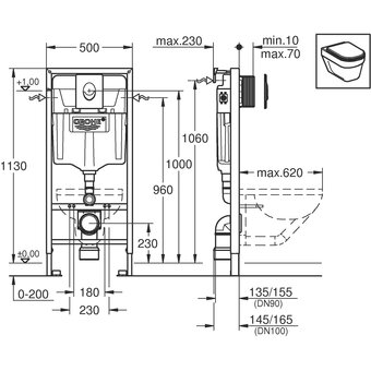  Инсталляция для унитаза Grohe Rapid SL 38721001 