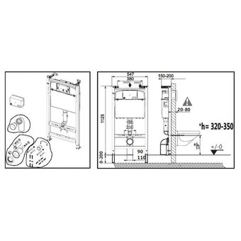  Унитаз подвесной с инсталляцией Roca Victoria Pack 893105010+Slim сиденье дюропласт 