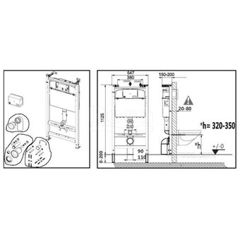  Унитаз подвесной с инсталляцией Roca Dama Senso Pack 893104680 +Slim сиденье дюропласт 