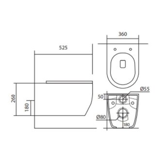  Унитаз с инсталляцией AQUATEK Set Aquatek Европа с тонким сиденьем soft-close 
