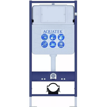  Унитаз с инсталляцией AQUATEK Set Aquatek Европа с тонким сиденьем soft-close 