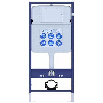  Унитаз с инсталляцией AQUATEK Set Европа cm (рама AQUATEK Standard INS-0000012(без клавиши и крепежа)+унитаз Европа AQ1900-00 с сиденьем) 