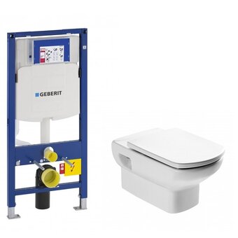  Комплект унитаз с инсталляцией ROCA Сet (Инсталляция Geberit Duofix 111.300.00.5+ унитаз подвесной Dama Senso 346517000+ съемная крышка ZRU9000040) 