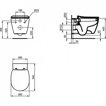  Унитаз с инсталляцией Ideal Standard Connect AquaBlade E211601 