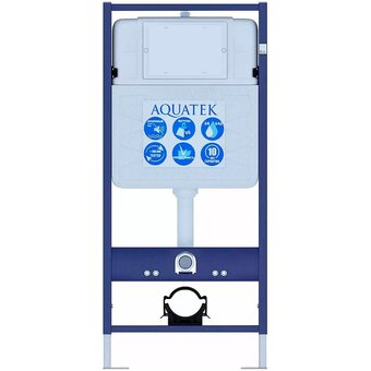 Унитаз с инсталляцией AQUATEK Standard Set Aquatek Бетта с тонким сиденьем soft-close 