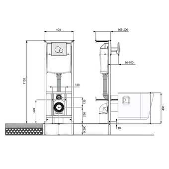 Унитаз подвесной с инсталляцией Santek Бореаль 1.WH50.1.544 с крышкой SoftClose с микролифтом и клавишей смыва хром 