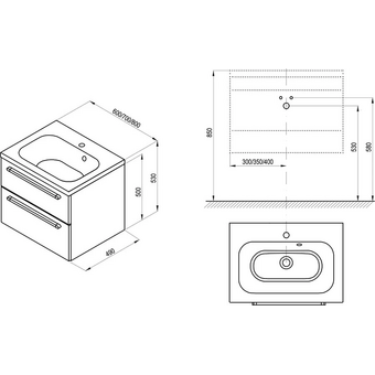  Тумба под раковину Ravak Chrome 60 X000000919 