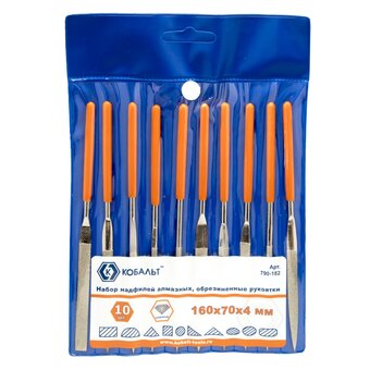  Набор надфилей КОБАЛЬТ 790-182 алмазных 10 шт 