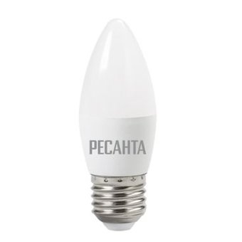  Лампа светодиодная Ресанта LL-R-C37-6W-230-4K-E27 
