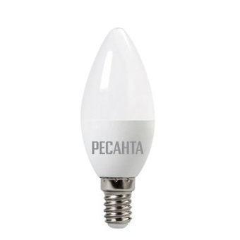  Лампа светодиодная Ресанта LL-R-C37-6W-230-3K-E14 