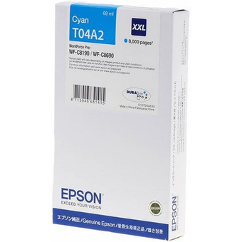  Картридж Epson C13T04A240 WF-C8190/WF-C8690 Ink Cartridge XXL Cyan 