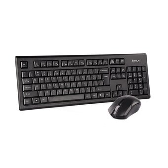 Клавиатура + мышь A4Tech 3000NS клав черный мышь черный USB беспроводная Multimedia 