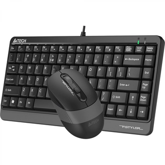  Клавиатура + мышь A4Tech Fstyler F1110 (F1110 Grey) клав черный/серый мышь черный/серый USB Multimedia 