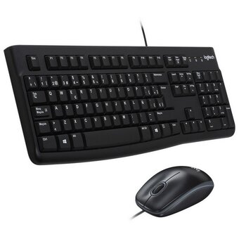  Клавиатура+мышь Logitech MK120 (920-002562) клав:черный мышь:черный/серый USB 