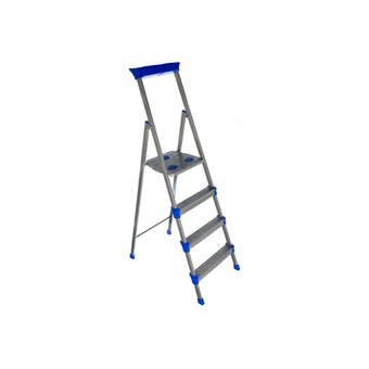  Стремянка Ника СМ4 стальная, 4 широких ступеней, с лотком для инструмента 