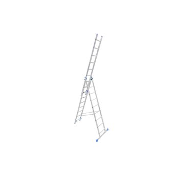  Лестница трехсекционная LadderBel LS309 алюминиевая 9 ступеней 