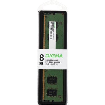  ОЗУ Digma DGMAD5480008S DDR5 8Gb 4800MHz RTL PC5-38400 CL40 DIMM 288-pin 1.1В single rank Ret 