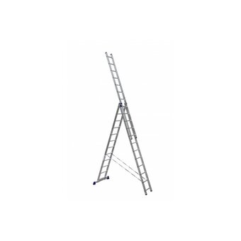  Лестница универсальная ALUMET HS3 6312 трехсекционная алюминиевая 