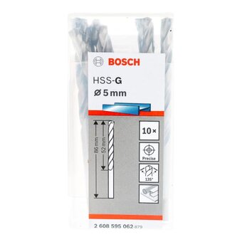  Сверло по металлу BOSCH 2608595062 HSS-G 5,0мм 10шт 