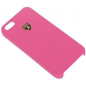  Чехол клип-кейс кожа для iPhone 5/5S Lamborghini Performate-D1 (розовый) 