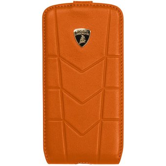  Чехол флип-кейс кожа для Samsung Galaxy S4 Lamborghini Aventador-D1 (оранжевый) 