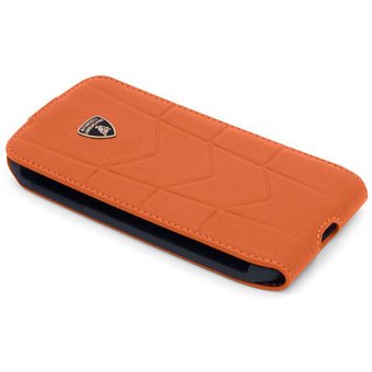  Чехол флип-кейс кожа для Samsung Galaxy S4 Lamborghini Aventador-D1 (оранжевый) 